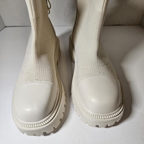 Slip on knit unbranded boot beige - Picture 4 of 7